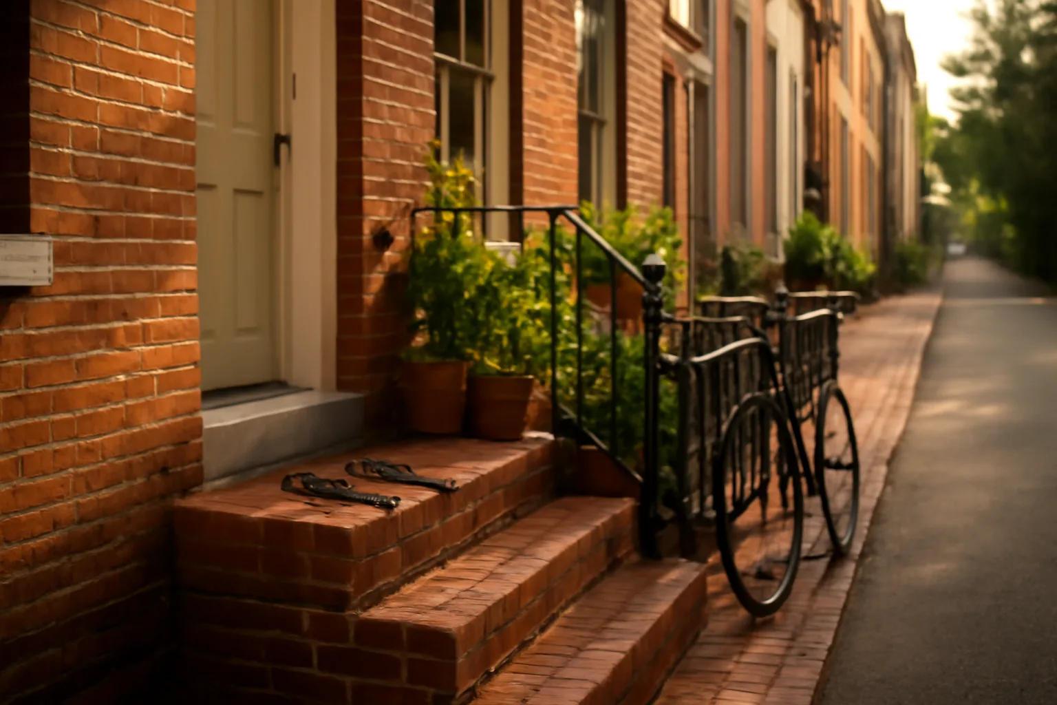 Brick rowhouse in downtown Annapolis representing the city's rental license and inspection process
