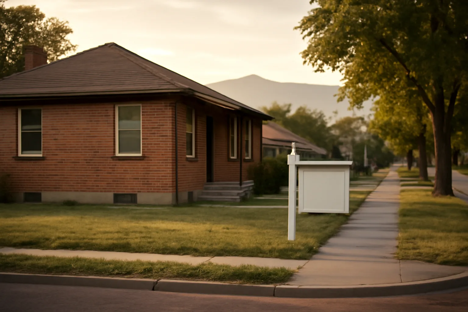 Brick duplex on a Denver residential street available for rent