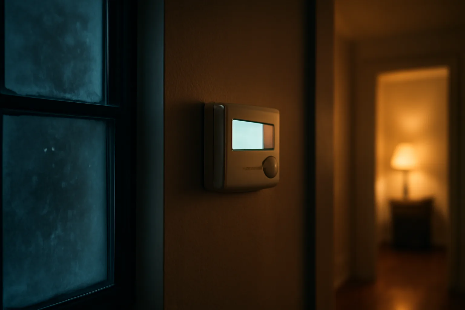 Thermostat on apartment wall illustrating New Jersey landlord heat requirements in winter
