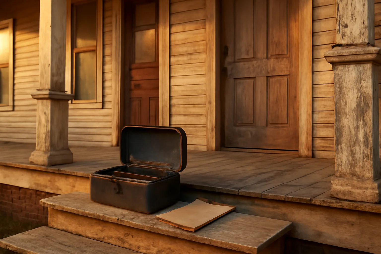 Landlord's porch scene showing a rental home before licensing inspection